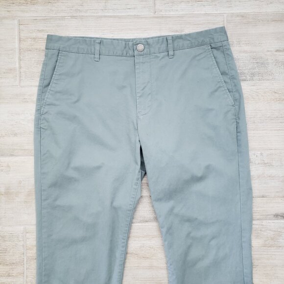 Bonobos Mens Light Green Flat Front Original Slim Chino Pants 36 x 32 - Picture 3 of 9